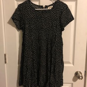 Black with white pattern ahufy dress